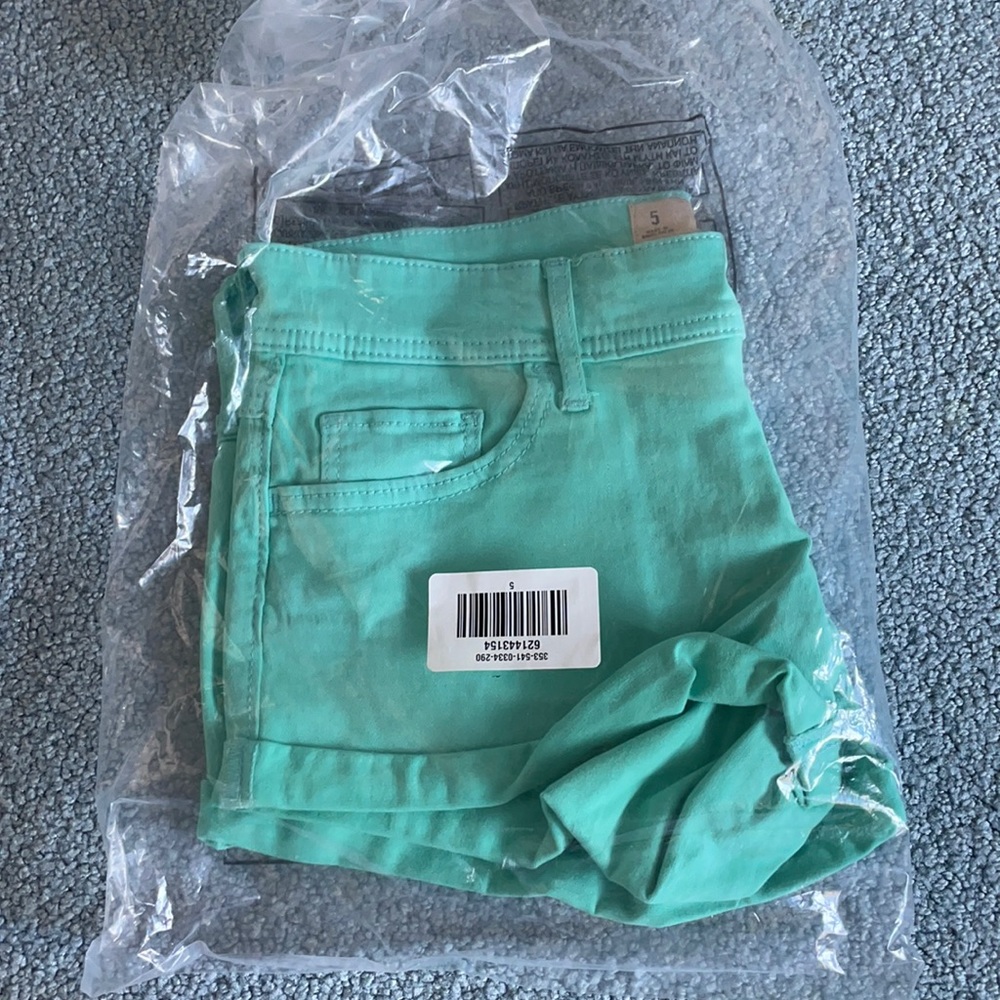 Aqua Hollister Short Shorts
